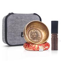 Conjunto de taças de canto tibetanas Kmise, feito à mão, meditação no Nepal