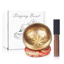 Conjunto de taças de canto tibetanas Kmise, feito à mão, meditação no Nepal