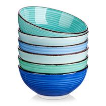 Conjunto de taças de cereais vancasso Bonita Blue Ceramic 800 mL 6,4 polegadas