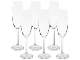 Conjunto de Taças de Champanhe Bohemia Cristal 6 peças 220ml 4S032/220