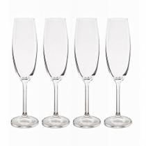 Conjunto de Taças de Champanhe de Cristal Bohemia Gastro Colibri Cristal 4 peças 220/4S032-4pç