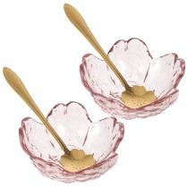 Conjunto de taças de mistura de máscara facial Beaupretty Pink com colheres de metal