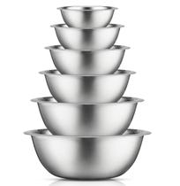 Conjunto de taças de mistura JoyJolt em aço inoxidável 0,5 L a 5 L, 6 unidades Conjunto de taças de mistura JoyJolt em aço inoxidável 0,5 L a 5 L, 6 unidades