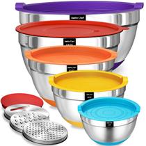 Conjunto de taças de mistura Umite Chef em aço inoxidável 5, 4, 3,5, 2, 1,5 L