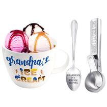Conjunto de taças de sorvete Dolficy Grandpa Gift Ceramic Scoop Conjunto de taças de sorvete Dolficy Grandpa Gift Ceramic Scoop