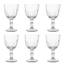 Conjunto De Taças De Vidro Para água 6 Peças 300 Ml Faces Transparente Lyor