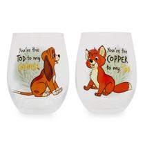 Conjunto de taças de vinho Toynk Disney Fox and the Hound 600mL x2
