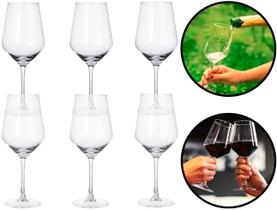 Conjunto De Taças Em Vidro Incolor Para Vinho Jogo Com 6 Unidades 360ml Clink