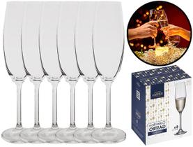 Conjunto De Taças Gastro Em Cristal Para Champanhe Espumante 220ml 6 Unidades Bohemia