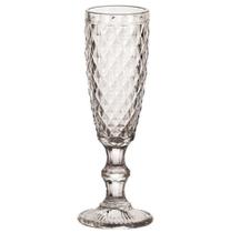 Conjunto de Taças para Champagne 6 Peças Bico de Abacaxi de Vidro -C Transparente 140ml - Mimo Style