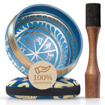 Conjunto de Taças Tibetanas Silent Mind com Almofada, Martelo e Guia Conjunto de Taças Tibetanas Silent Mind com Almofada, Martelo e Guia