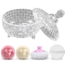 Conjunto de talco e recipiente para bebês Jaxbo Glass Powder Puff