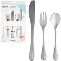 conjunto de talher infantil com colher +garfo e faca de inox - WESTERN