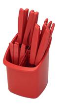 Conjunto de Talheres 25 Peças com Suporte Organizador -