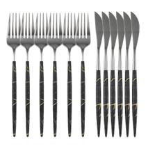 Conjunto De Talheres 6 Garfos 6 Facas Slim