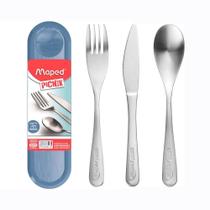 Conjunto De Talheres Aço Inox + Estojo Maped Picnik ul Conjunto De Talheres Aço Inox + Estojo Maped Picnik ul