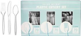 Conjunto de talheres Amscan Clear Plastic Heavy Weight (200 unidades) Conjunto de talheres Amscan Clear Plastic Heavy Weight (200 unidades)