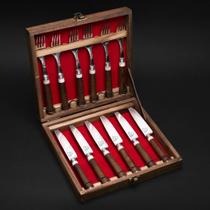 Conjunto de Talheres Cervo e Imbuia - 12 Peças de Luxo Artesanal