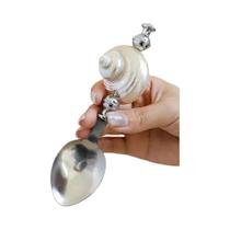 Conjunto De Talheres De Aço Inoxidável Em Três Peças Com Concha Natural, Utensílios Criativos Para