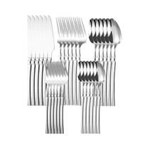 Conjunto De Talheres De Aço Inoxidável Prata 20 30 40 Peças Utensílios De Jantar Garfo Colher Faca