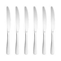 Conjunto De Talheres De Aço Inoxidável Prata 4/6/16/24 Peças Com Cabo Redondo Para Jantar Em Família