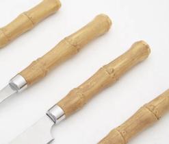 Conjunto de talheres de bambu - 24 peças - INCASA
