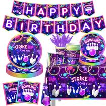 Conjunto de talheres de festa GREHUMOR Bowling Birthday 142 unidades