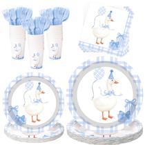 Conjunto de talheres de festa Havawish Silly Goose Blue para 24 convidados
