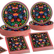 Conjunto de talheres de festa Potchen Mexican Theme 180 unidades para 60
