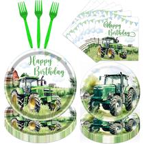 Conjunto de talheres de festa Rakuto Tractor Birthday para crianças x24 Conjunto de talheres de festa Rakuto Tractor Birthday para crianças x24