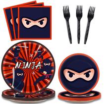 Conjunto de talheres de festa Tevxj Ninja Master 96 unidades para 24 convidados