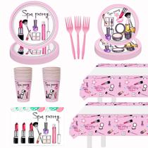 Conjunto de talheres de festa XXDecor Spa Party para 20 convidados - 122 unidades Conjunto de talheres de festa XXDecor Spa Party para 20 convidados - 122 unidades