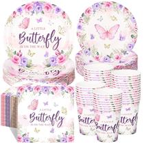 Conjunto de talheres de festa Ziliny Butterfly Baby Shower 250 unidades