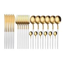 Conjunto de Talheres de Luxo 24 Peças Alto Padrão Faqueiro C/ Caixa Conjunto de Talheres de Luxo 24 Peças Alto Padrão Faqueiro C/ Caixa