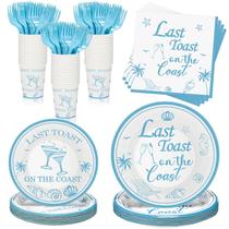Conjunto de talheres de papel Blushtier Last Toast on the Coast 120 unidades Conjunto de talheres de papel Blushtier Last Toast on the Coast 120 unidades