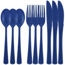 Conjunto de talheres de plástico Kochorie Dark Blue 300 peças