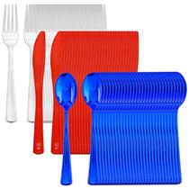 Conjunto de talheres de plástico NOCCUR Independence Day 180 unidades Conjunto de talheres de plástico NOCCUR Independence Day 180 unidades