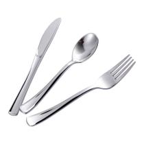Conjunto de talheres de plástico prateado N9R 500 unidades - 200 garfos, 150 facas Conjunto de talheres de plástico prateado N9R 500 unidades - 200 garfos, 150 facas