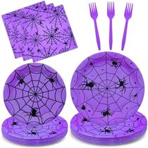Conjunto de talheres descartáveis Gistome Halloween Spider Web 96 unidades