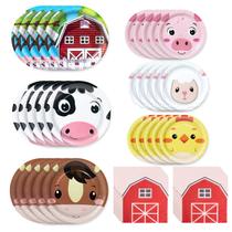 Conjunto de talheres descartáveis Hpscdyo 180 unidades Farm Animals Theme