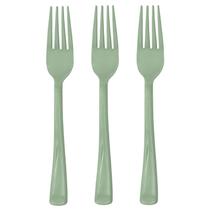 Conjunto de talheres descartáveis Joy Akkess Sage Green 50 Forks