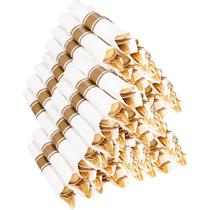Conjunto de talheres descartáveis Joyido 400 unidades de plástico dourado pré-laminado Conjunto de talheres descartáveis Joyido 400 unidades de plástico dourado pré-laminado