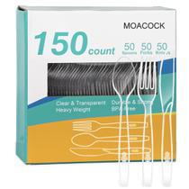 Conjunto de talheres descartáveis MOACOCK 150 unidades de talheres de plástico Conjunto de talheres descartáveis MOACOCK 150 unidades de talheres de plástico