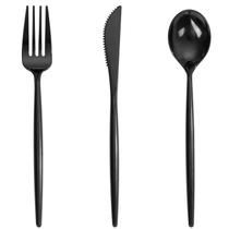 Conjunto de talheres descartáveis Supernal 360 unidades de plástico preto