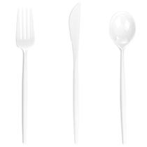 Conjunto de talheres descartáveis Supernal White Plastic 360 unidades