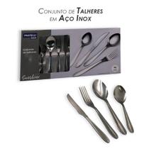 Conjunto de Talheres em Aço Inox 24 Peças