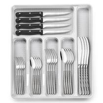 Conjunto de talheres EWFEN Hammered de 49 peças com organizador para 8
