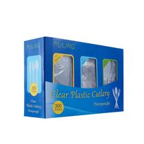 Conjunto de talheres FULING Plastic Utensils Clear 300 Combo Box