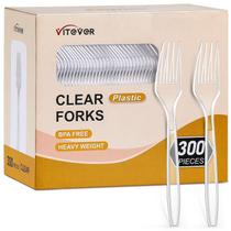 Conjunto de talheres Garfos de plástico pesado VITEVER Clear (300 unidades)