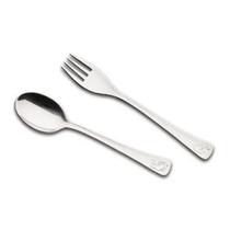 Conjunto De Talheres Infantil 2 Pçs Aço Inox Colher E Garfo